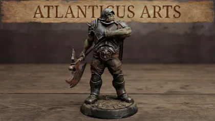 Male Half-Orc Fighter - Gorak Brokenfang - Greataxe