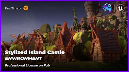 Stylized island Castle Environment