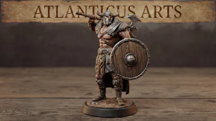 Male Human Barbarian - Sven Bloodaxe - Battleaxe Calm