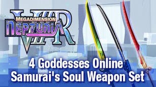 Product cover for Megadimension Neptunia VIIR - 4 Goddesses Online Samurai's Soul Weapon Set - DLC