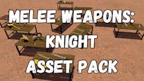 Product cover for GameGuru MAX Low Poly Asset Pack - Knight Weapons Melee