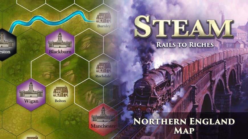 Product cover for Steam: Rails to Riches - Northern England Map
