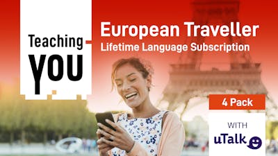 European Traveller 4 Pack Lifetime Language Subscription with uTalk