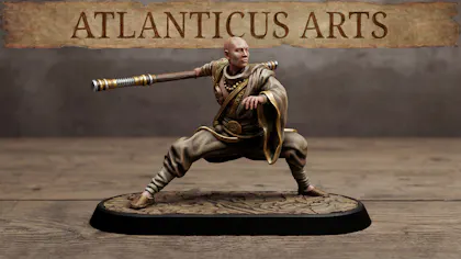 Male Human Monk - Kenshin Tanaka - Staff Square Stance