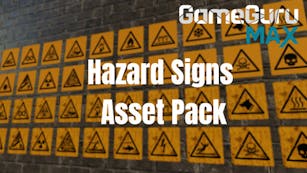 Product cover for GameGuru MAX Modern Day Asset Pack - Hazard Signs - DLC