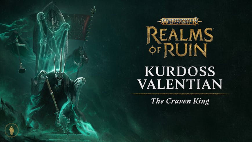 Product cover for Warhammer Age of Sigmar: Realms of Ruin - Kurdoss Valentian, The Craven King