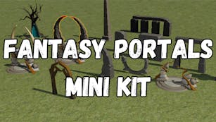 Product cover for GameGuru MAX Low Poly Mini Kit - Fantasy Portals - DLC