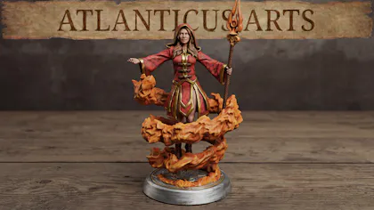Female Human Sorcerer - Elyndra Vale - Firestorm