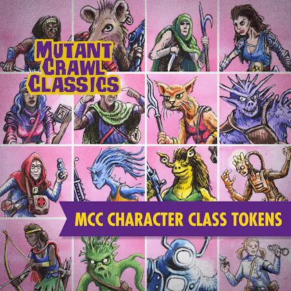 Mutant Crawl Classics Character Class Token Pack