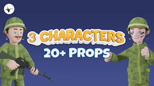Toon Military Characters, Weapons & Vehicles Pack
