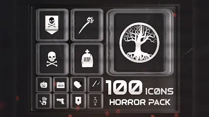 100 Horror Icons Pack
