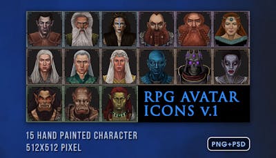 RPG Avatar Icon Set v1