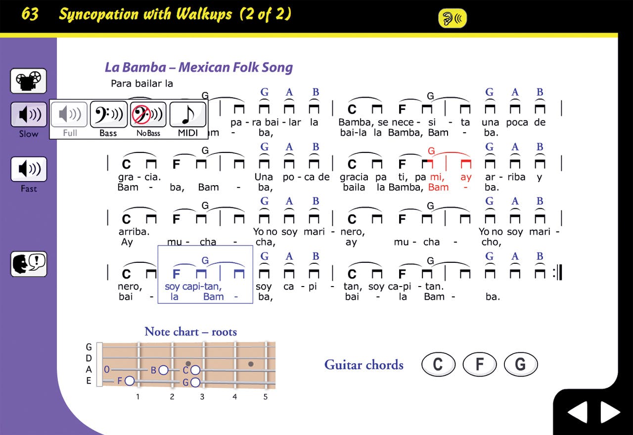 Bass Guitar For Dummies Interactive Educational Software PC