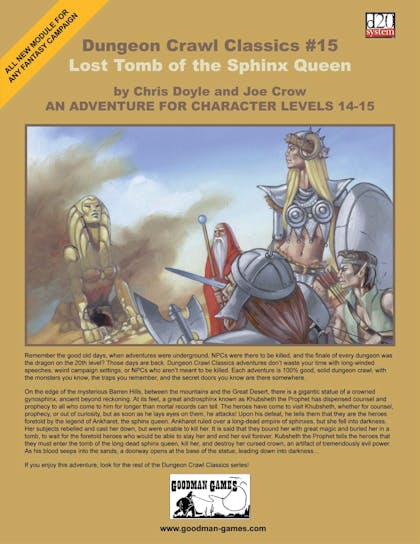 Dungeon Crawl Classics #15: Lost Tomb of the Sphinx Queen