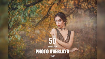 50 Vintage Film Photo Overlays