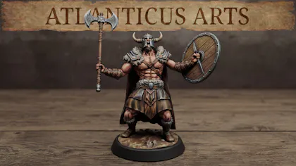 Male Human Barbarian - Sven Bloodaxe - Battleaxe Raging