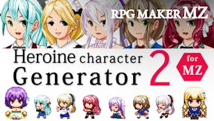 Product cover for RPG Maker MZ - Heroine Character Generator 2 for MZ - DLC