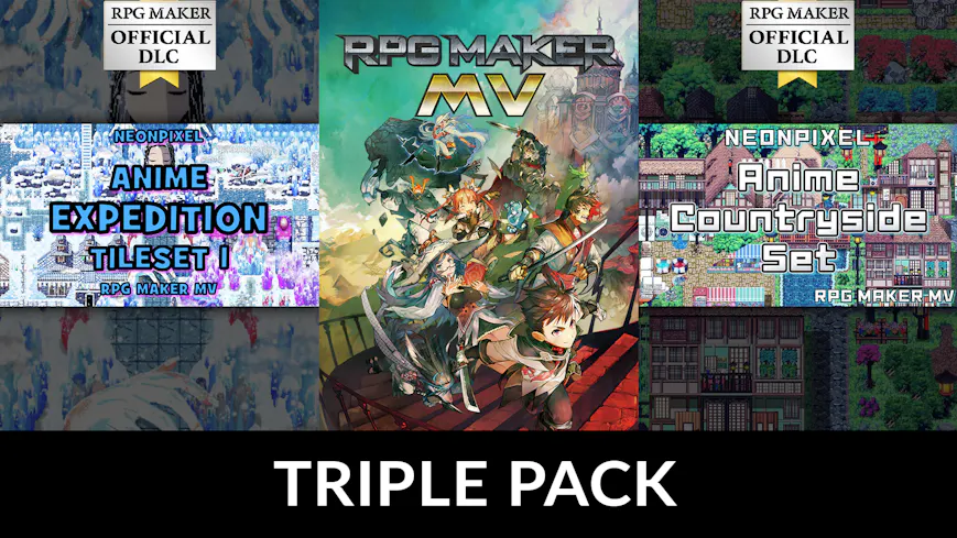 Product cover for RPG Maker MV + 2x NEONPIXEL Anime DLC Special Pack