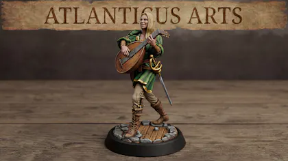 Female Elf Bard - Isolde Nightstring - Lute