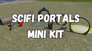 Product cover for GameGuru MAX Low Poly Mini Kit - Sci-Fi Portals - DLC