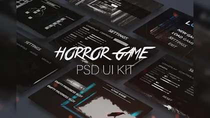 Horror Game PSD UI Kit