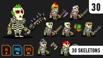 30 skeletons