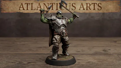 Male Half-Orc Fighter - Gorak Brokenfang - Handaxes