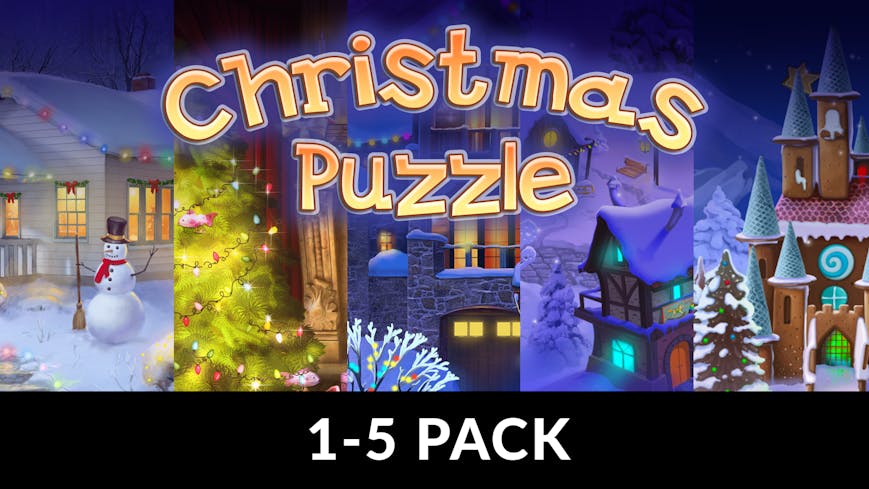 Product cover for Christmas Puzzle 1-5 Pack