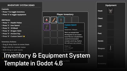 Inventory & Equipment System Template in Godot 4.6