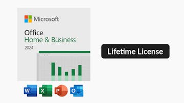 Product cover for Microsoft Office 2024 Home & Business for Mac or PC Lifetime License