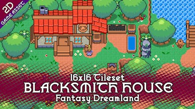 Blacksmith House Tileset 16x16 Pixelart - Fantasy Dreamland