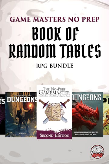 Product cover for Game Masters No Prep Book of Random Tables RPG Bundle