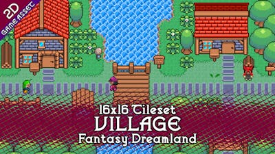 Village Tileset 16x16 Pixelart - Fantasy Dreamland