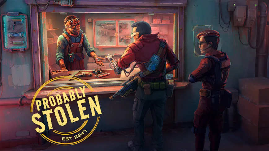 Product cover for Probably Stolen - Cyberpunk Shopkeeper Sim