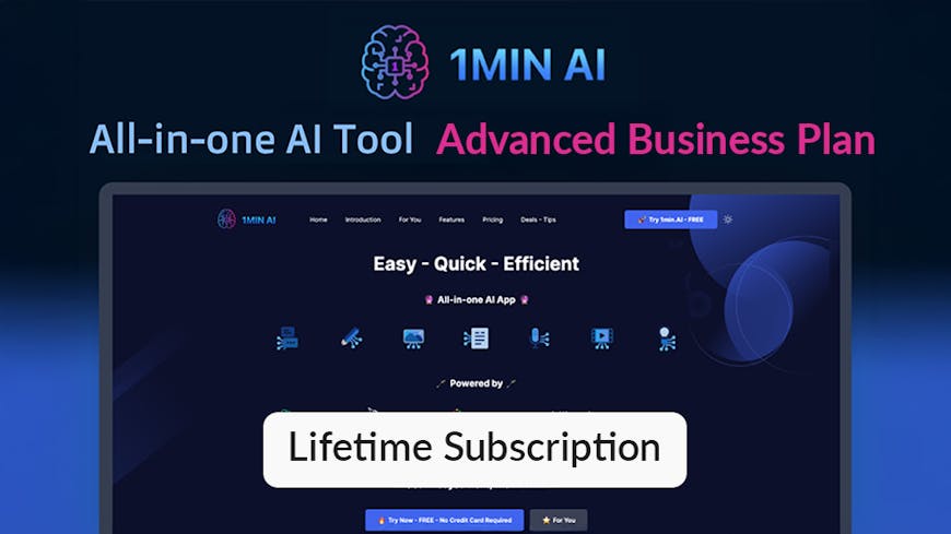 1min.AI Advanced Business Plan Lifetime Subscription