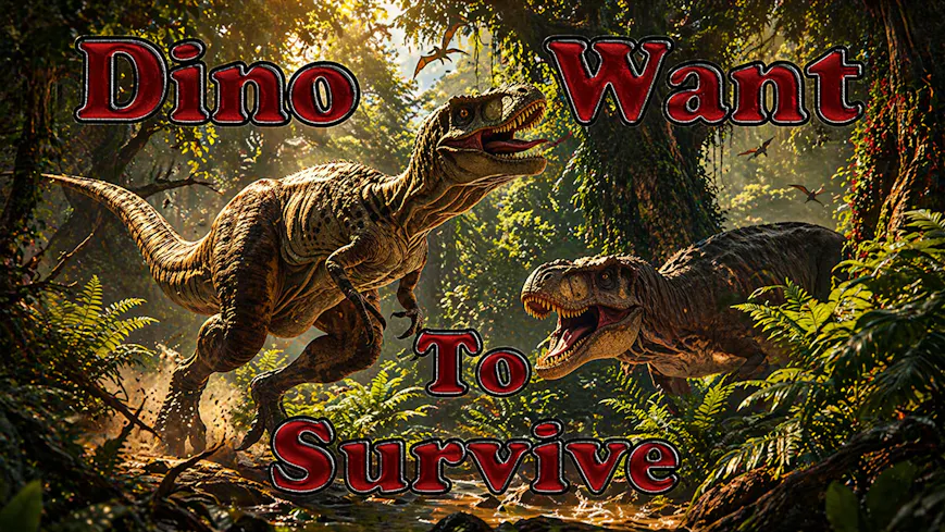 Product cover for Dino want to survive