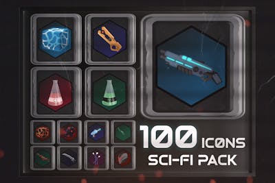 100 Sci-Fi Icons Pack