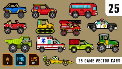 25 Game Vector Cars