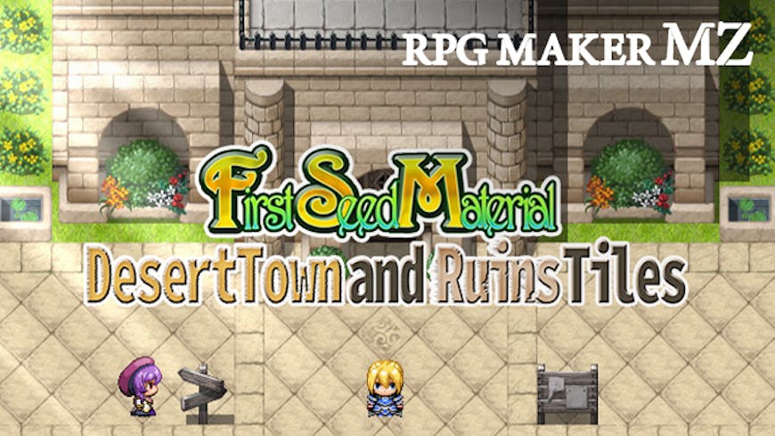 Product cover for RPG Maker MZ - FSM - Desert Town and Ruins Tiles