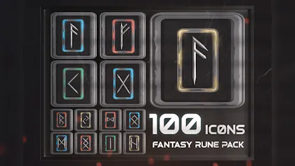 100 Fantasy Rune Icons Pack