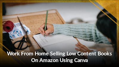Work From Home Selling Low Content Books On Amazon Using Canva