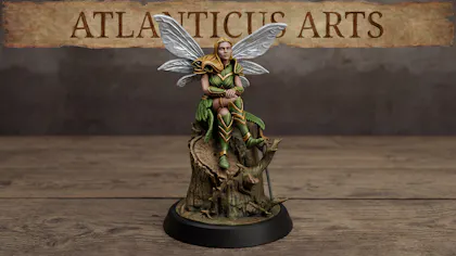 Female Fairy Ranger - Lyra Willowshade - Sitting