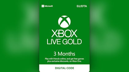 Microsoft Xbox Live Gold 3 Month Membership (UK) - DLC