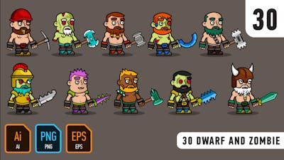 30 Dwarf And Zombie
