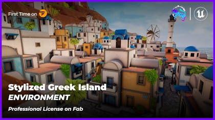 Stylized Greek Island Environment