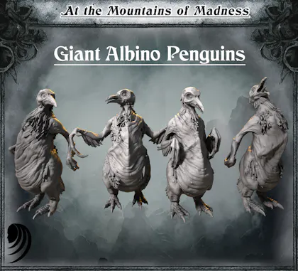 Giant Albino Penguins - At the Mountains of Madness