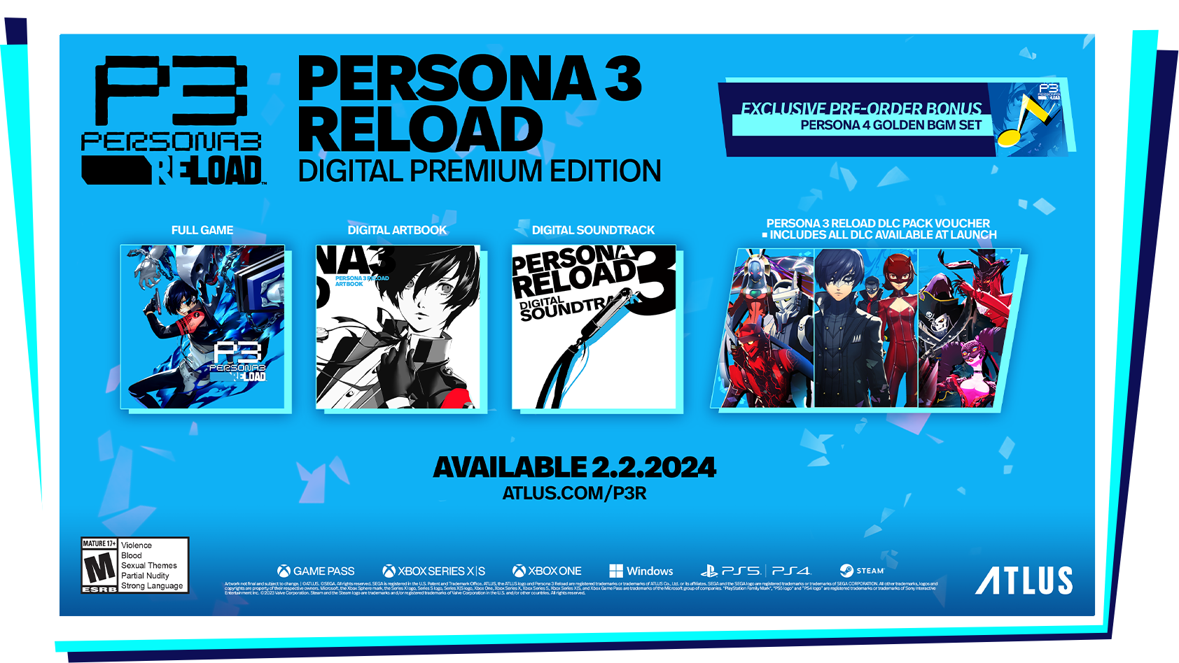 Pre-order Persona 3 Reload Digital Premium Edition | PC Steam Game ...