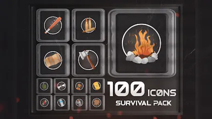 100 Survival Icons Pack