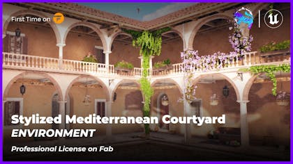 Stylized Mediterranean Courtyard Environment (Unreal Engine)