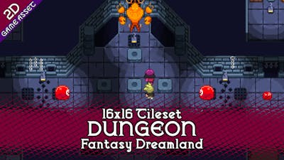 Dungeon Tileset 16x16 Pixelart - Fantasy Dreamland